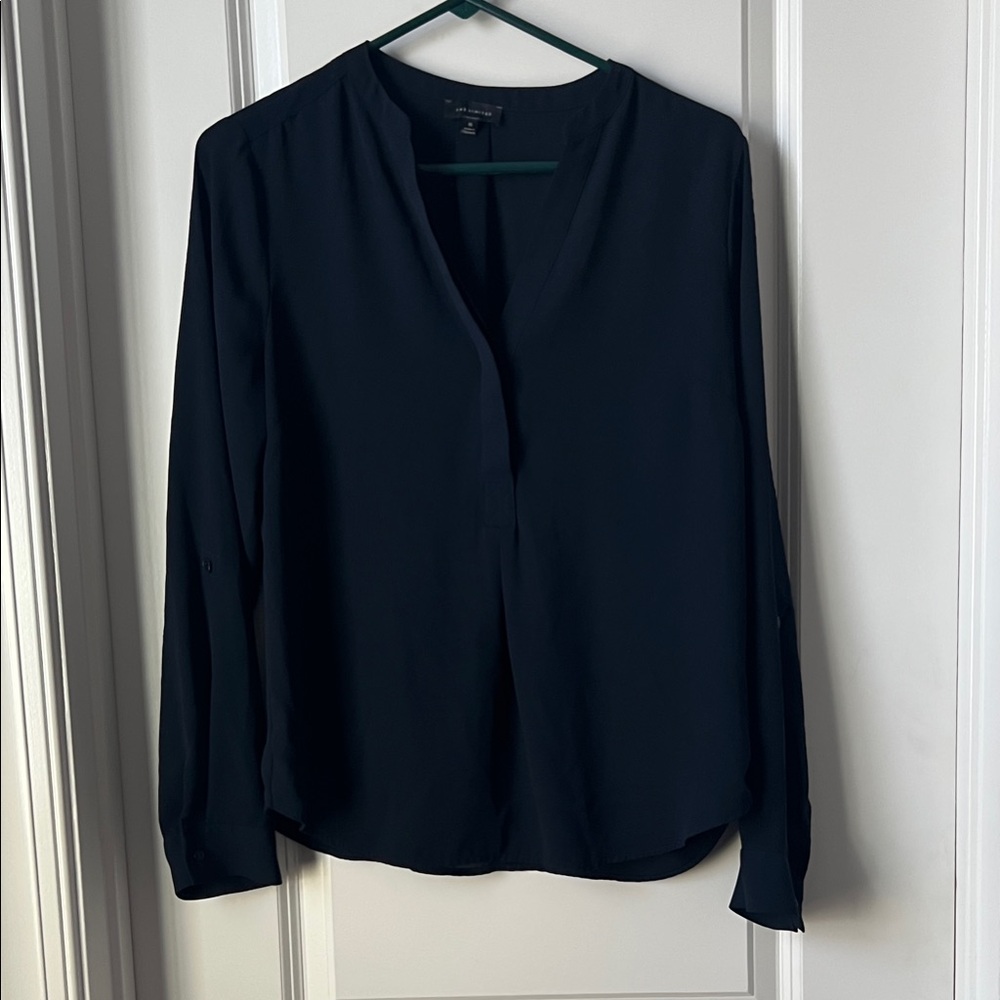 The Limited Classic Navy Blue Blouse